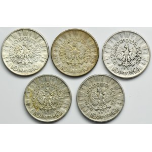 Ensemble, Pilsudski, 10 or 1936 (5 pièces).