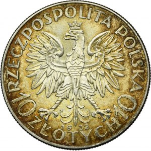 Głowa Kobiety, 10 złotych Warszawa 1932