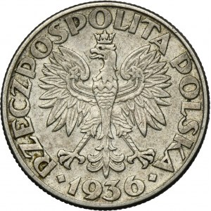 Żaglowiec, 2 złote 1936