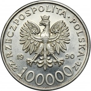100.000 złotych 1990 Solidarność - TYP A