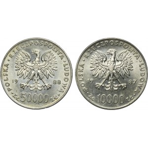 Zestaw, 10.000 złotych i 50.000 złotych (2 szt.)
