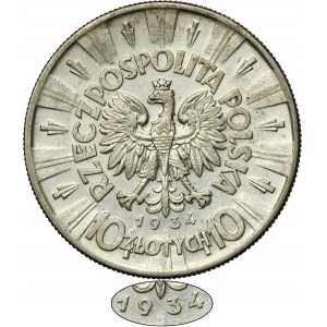 Piłsudski, 10 złotych 1934 - RZADSZE