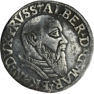 Duchy of Prussia, Albrecht Hohenzollern, 3 Groschen Konigsberg 1542