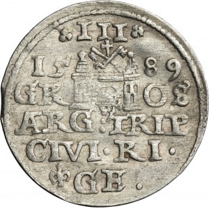 Sigismund III Vasa, 3 Groschen Riga 1589