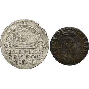 Set, Sigismond III Vasa, Shilling et Grosz (2 pièces)