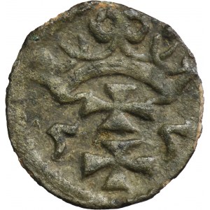 Sigismond II Auguste, Denier de Gdansk 1555 - RARE