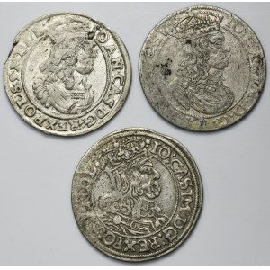 Set, John II Casimir, 6 Groschen (3 pcs.)