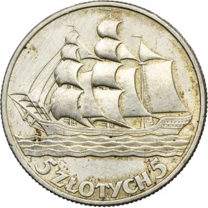 Żaglowiec, 5 złotych 1936