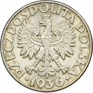 Żaglowiec, 5 złotych 1936