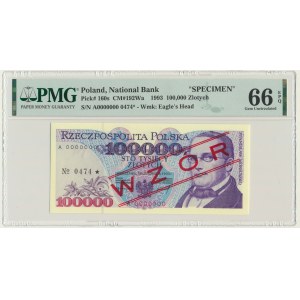 100 000 zl 1993 - MODÈLE - A 0000000 - No.0474 - PMG 66 EPQ