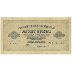 500.000 marks 1923 - SÉRIE BI - 7 chiffres - TRÈS RARE