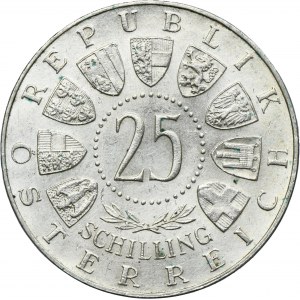Autriche, Deuxième République, 25 shillings Vienne 1961- Burgenland