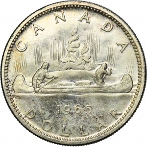 Canada, Elizabeth II, 1 Dollar 1965 - Canoe