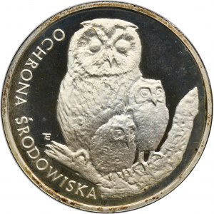 500 złotych 1986 Ochrona Środowiska Sowa z młodymi