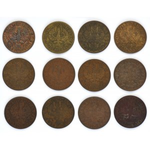 Ensemble, 5 pennies 1923-1939 (12 pièces)