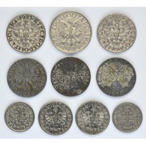Zestaw, 10 groszy, 20 groszy, 50 groszy i 1 złoty (10 szt.)