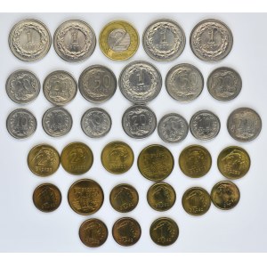 Sada, 1-50 haléřů, 1 zlotý a 2 zloté 1991-1995 (33 kusů)