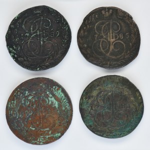 Set, Russia, Catherine II, 5 Kopeck (4 pcs.)