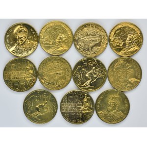 Zestaw, 2 złote GOLD NORDIC 1997-1998 (11 szt.)