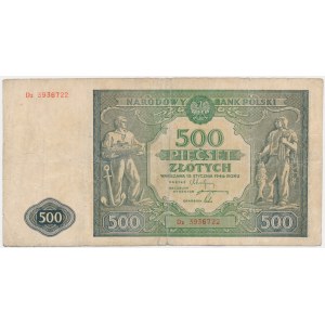 500 zloty 1946 - Dz - série de remplacement plus rare