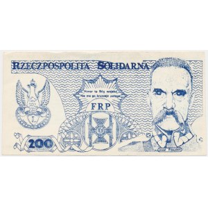 Solidarité, brique 200 zl 1985 - J. Piłsudski -