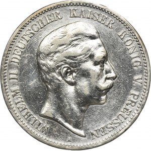 Germany, Prussia Kingdom, Wilhelm II, 5 Mark Berlin 1907 A