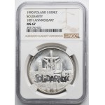 100.000 złotych 1990 Solidarność - TYP A - NGC MS67