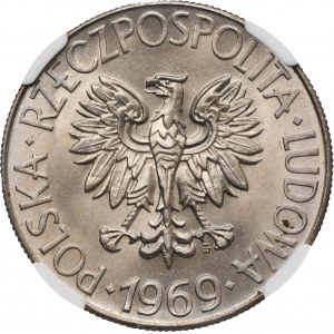 10 złotych 1969 Kościuszko - NGC UNC DETAILS