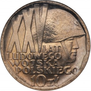 10 złotych 1968 XXV lat Ludowego Wojska Polskiego - NGC MS66