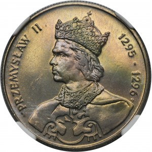 100 złotych 1985 Przemysław II - NGC MS65
