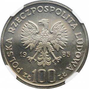 100 złotych 1985 Przemysław II - NGC MS65