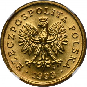 5 groszy 1993 - NGC MS67
