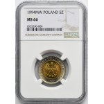 5 złotych 1994 - NGC MS66
