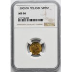 1 grosz 1990 - NGC MS66