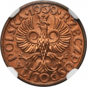 2 grosze 1939 - NGC MS65 RB
