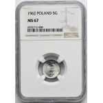 5 groszy 1962 - NGC MS67