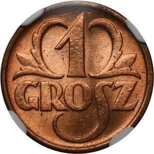 1 grosz 1937 - NGC MS65 RD
