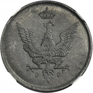 Polish Kingdom, 1 pfennig 1918 - NGC MS65