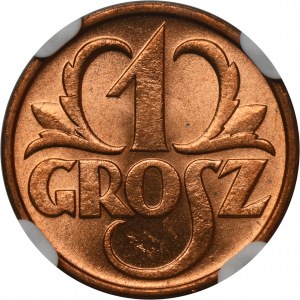1 grosz 1939 - NGC MS65 RD
