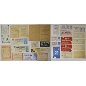 Ensemble, mélange de coupons, de bons et de bons (27 pièces)