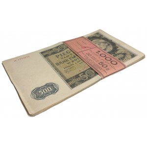 500 złotych 1940 - A - zestaw z banderolą (18 szt.)