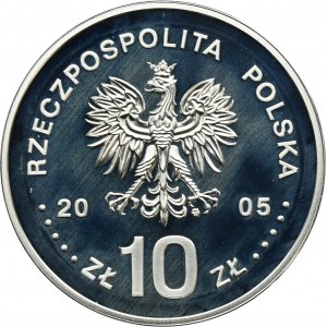10 złotych 2005 August II Mocny, półpostać