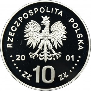 10 złotych 2001 Jan III Sobieski, półpostać