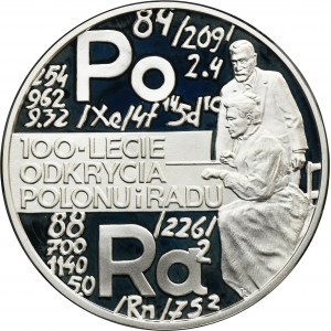 20 złotych 1998 100-lecie odkrycia Polonu i Radu
