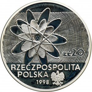 20 złotych 1998 100-lecie odkrycia Polonu i Radu