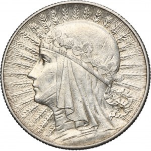 Głowa Kobiety, 5 złotych Londyn 1932
