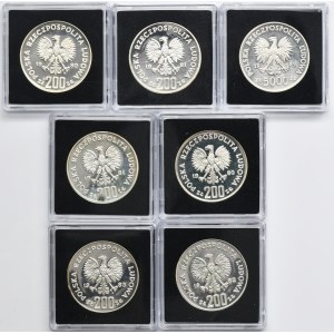 Zestaw, 200 złotych i 5.000 złotych (7 szt.)