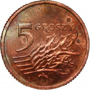 PRÓBA BRĄZ, 5 groszy 2005 - BARDZO RZADKIE