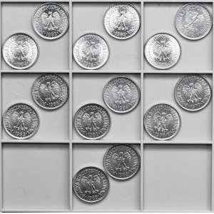Zestaw, 1 złoty 1975-1985 (14 szt.)