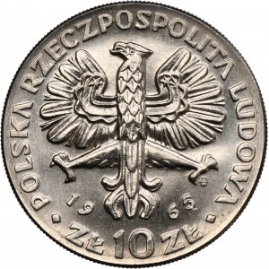 PRÓBA NIKIEL, 10 złotych 1965 VII Wieków Warszawy